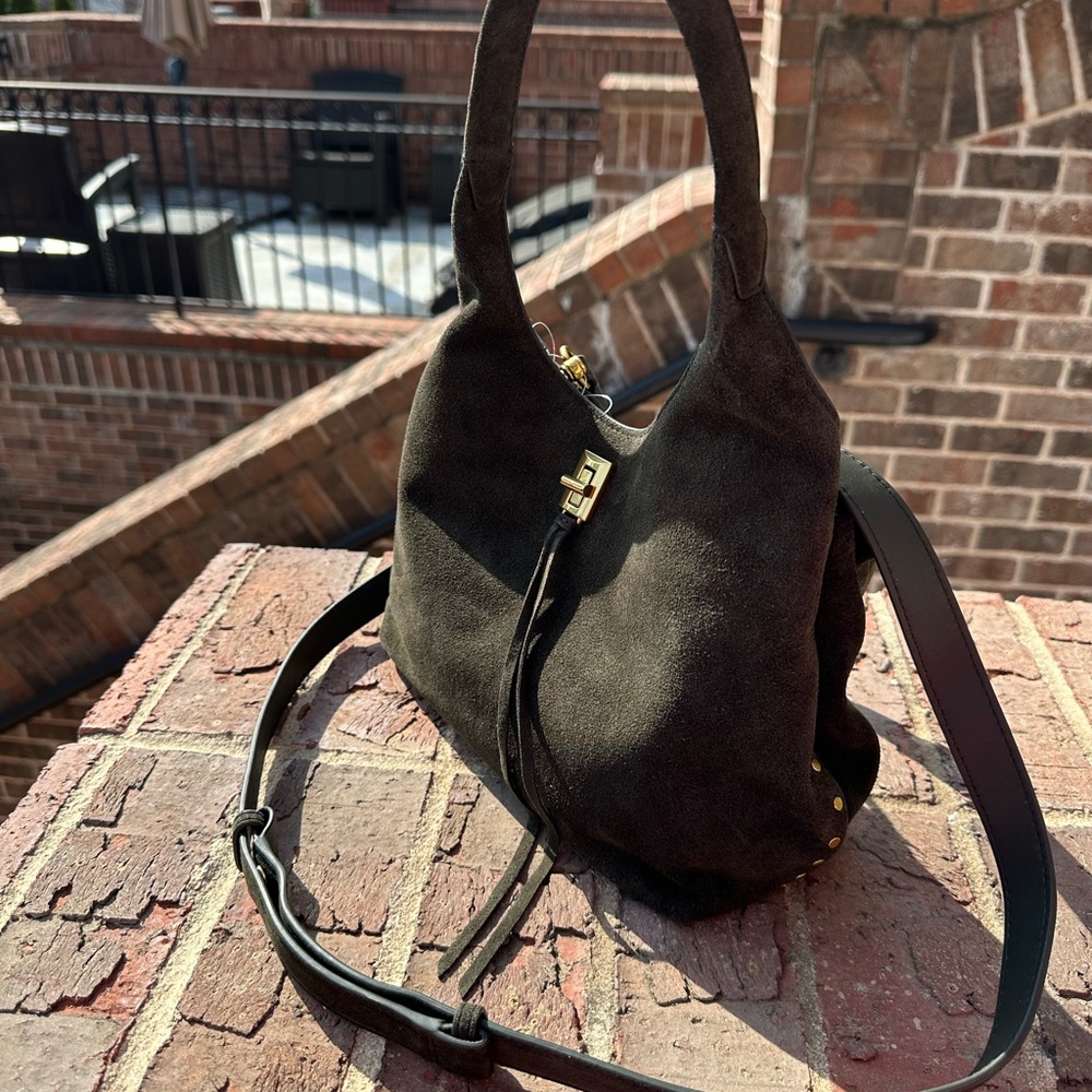 Rebecca Minkoff, Moss Green, Suede Shoulder/Crossbody Bag NWT-pure luxury.